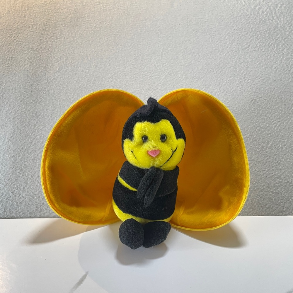 Yellow Bee Surprise Plush Pouch Vintage Caltoy
